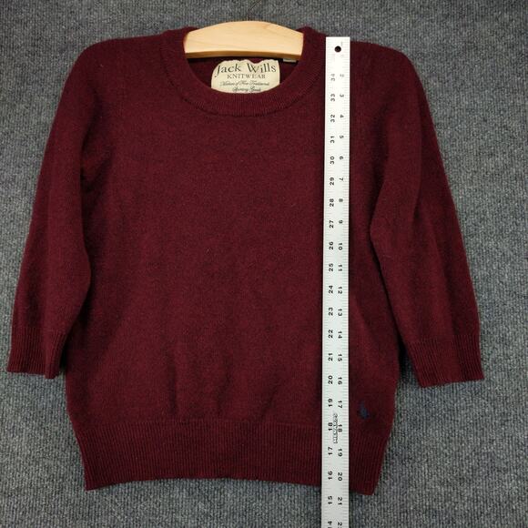 Jack Wills Knitwear 100% Merino Wool Sweater Size 6 Red UK Size 10 - Picture 4 of 12